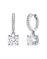 Bloomingdale's Fine Collection Certified Lab Grown Diamond Drop Earrings in 18K White Gold, 5.20 tcw