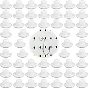 60pcs Pegboard Hook Locks, Pegboard Hook Stop Locks Fit for 1/4in Pegboard Hook Accessories Pin Tool Organizer Pegboard Hook Security Locks for Hanging Stopping Hooks from Falling Off(White)