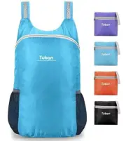 Ultra Lightweight Packable Water Resistant Backpack for Travel Camping Blue