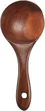 Tuperoymse Teak Wood Spoon Natural Solid Wood Rice Spoon Wooden Rice Paddle Serving Spoon Wooden Kitchen Utensils