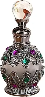 Empty Perfume Bottles, Portable Cosmetic Fine Mist Atomizer, Jewel-Inlaid Decorative Vials, 1.57x1.57x3.27 inches, Ideal for Storing Perfume, Travel Use, Women, Adults, Multicolor