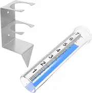 Milisten Rain Gauge for Lawn and Garden Outdoor Rainfall Measuring Tool with Metal Holder for Farm and Park Rain Measurement Device