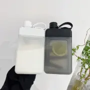 Portable Reusable BPA Free Drink Bottle Plastic Juice Cup Flat Water Bottle
