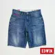 EDWIN BLUE TRIP系列 紅袋花丹寧短褲-男-酵洗藍