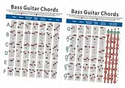 COOPHYA Bass Diagram Large Size Electric Bass Chord Chart for e g Tuning (guitar Exercise Included)