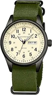 [Bomieux] Mens Watches Nylon Slip-Thru Strap Unisex Military Watches with Date Display Luminous Analog Watch Tactical Field Waterproof Wristwatch