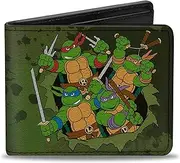 Teenage Mutant Ninja Turtles Men's Buckle-Down Bifold Wallet Ninja Turtles