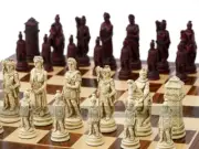 Berkeley Ancient Rome Chess Set (cream and red, board not included)