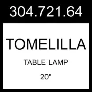 IKEA TOMELILLA Table Lamp Nickel Plated/white 20" 304.721.64