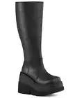 Pleaser Demonia SHAKER-100WC 4 1/2" Wedge Platform Wide Calf Knee High Boot