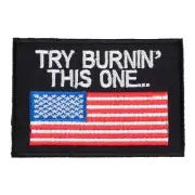 Try Burnin This One American Flag Patches