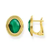 Ear Studs Green Stone - H2122-967-7