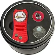 Team Golf MLB Gift Set Switchblade Divot Tool, Cap Clip, & 2 Double-Sided Enamel Ball Markers, Patented Design, Less Damage to Greens, Switchblade Mechanism