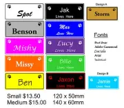 DOG KENNEL HOUSE NAME PLATE - PERSONALISED PLAQUE PET ENGRAVED ID TAG