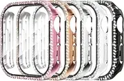 [Simpeak] 5 Pack Bling Screen Protector Case Compatible with Apple Watch 38mm 42mm 40mm 44mm 41mm 45mm Series 10 42mm 46mm, Protector Case Replacement for iWatch Series 10 9 8 7 6 SE 5 4 3 2 1 (41mm)