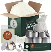 Natural Soy Wax and DIY Candle Making Supplies - 10 Lbs. Soy Candle Wax Flakes,