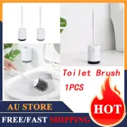 ecoco Bathroom Bathroom Silicone Bristles Toilet Brush with Holder Set Cleaning