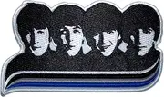 [Rock Off officially licensed products] The Beatles Heads And Stripes Woven Patch One Size