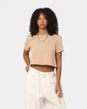 [JORDAN] Jordan Women's Knit T-shirt Desert - Size 16 (2XL) 16 (2XL) Desert
