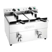 Apuro Double Induction Fryer - 2x3kW - Commercial Benchtop Deep Fryers (CT012-A) - CT012-A