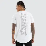 [Nena and Pasadena] Burns Dual Curved Tee Optical White