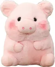 Cute Pig Plush Toy, Soft Cartoon Piggy Stuffed Animal Toy Plush Toy, Birthday Gift for Girl Girlfriend (Medium Pig 9.8 inch)