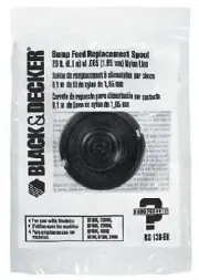 Black+Decker RS-136 Bump Feed Spool, 0.065 in Dia, 20 ft L, Nylon, White