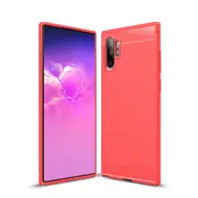 MCC Slim Samsung Galaxy Note10+ Carbon Fibre Soft Case Cover Note 10+ Plus [Red]