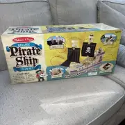 Toy~Melissa & Doug Deluxe Wooden Pirate Ship Play Set New