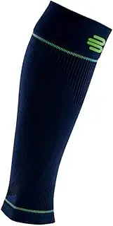Bauerfeind Sports Compression Lower Leg Calf Sleeves (1 Pair) - Gradient Compression for Improved Blood Circulation in Legs - Air Knit Fabric Breathable, Durable, Washable (Navy, Large, Short)