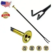 Stylish Fire Tool - Black Steel Blower and Poker - Must-Have for Fire Lovers