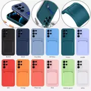 For Samsung S24 S23 Ultra S22 S21 S20 FE Case TPU Cover With Wallet Card Holder
