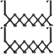 Over The Door Hooks, Towel Racks for Bathroom, 2Pack 6 Hooks Door Hanger Towe...