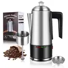 Electric Coffee Percolator 12 CUPS Percolator Coffee Pot,800W Percolator Coff...