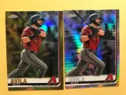 2019 Topps Chrome Alex Avila Gold Refractor # 1 of 50 & Prism Refractor