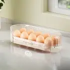Kitchen Large Capacity 10 Grid Egg Fridge Storage Box Egg Tray Organizer _yy