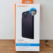 Cygnett UrbanWallet Apple iPhone 14 Plus Wallet Case Black New Cash Card Slots