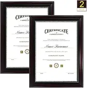 GraduatePro Degree Certificate Frame A4 Graduation Diploma University Award Wooden for Wall Mount and Tabletop Classic 2 Pack