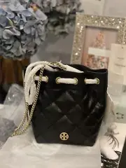 TORY BURCH Willa Small Drawstring Bag Cream/Ivory Crossbody Authentic