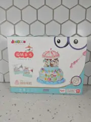 JanDoon DIY Plastic Cake Decorating Kit Pink White Baby Welcome Cake 9 Piece