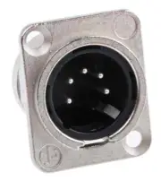 Neutrik XLR CONNECTOR 7.5A 50V 5-Way, Silver Over Nickel Plating, Panel Mount
