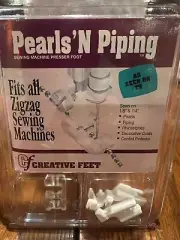 Pearls 'N Piping - Sewing Machine Presser Foot - Fits Zig-Zag Machines - Sealed