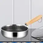 Small Fry Pan with Wooden Handle Pancakes Frying Pan Omelette Fry Pan for Picnic
