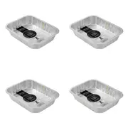 48pc Lemon & Lime Premium Smooth Wall Foil Tray Container Rect 31x24.5cm SLV
