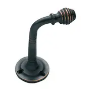 3915 Curtain Tie Back Hook Reeded Antique Copper H40xP75mm