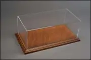 Atlantic Aichi 1:18 Display Case with Mahogany Wood Base Narrow Edge 1:18 Scale