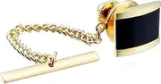 [Generic] Tie Tack for Men Tie Pin with Chain for Wedding Birthday Anniversary Party