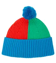 [Stella McCartney Kids] Stella McCartney Kids Colorblocked cotton and wool beanie L multicoloured