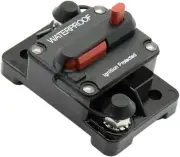 segolike 12V/32V in-Line RV Car High Current Circuit Breaker Manual Reset Fuse Holder, Unique Push Button Reset can Also be Used as a Kill Switch - 100A