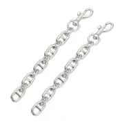 2Pcs 17cm/6.7" Alloy Purse Strap Extender Bag Chain for Handbag Clutch, Silver
